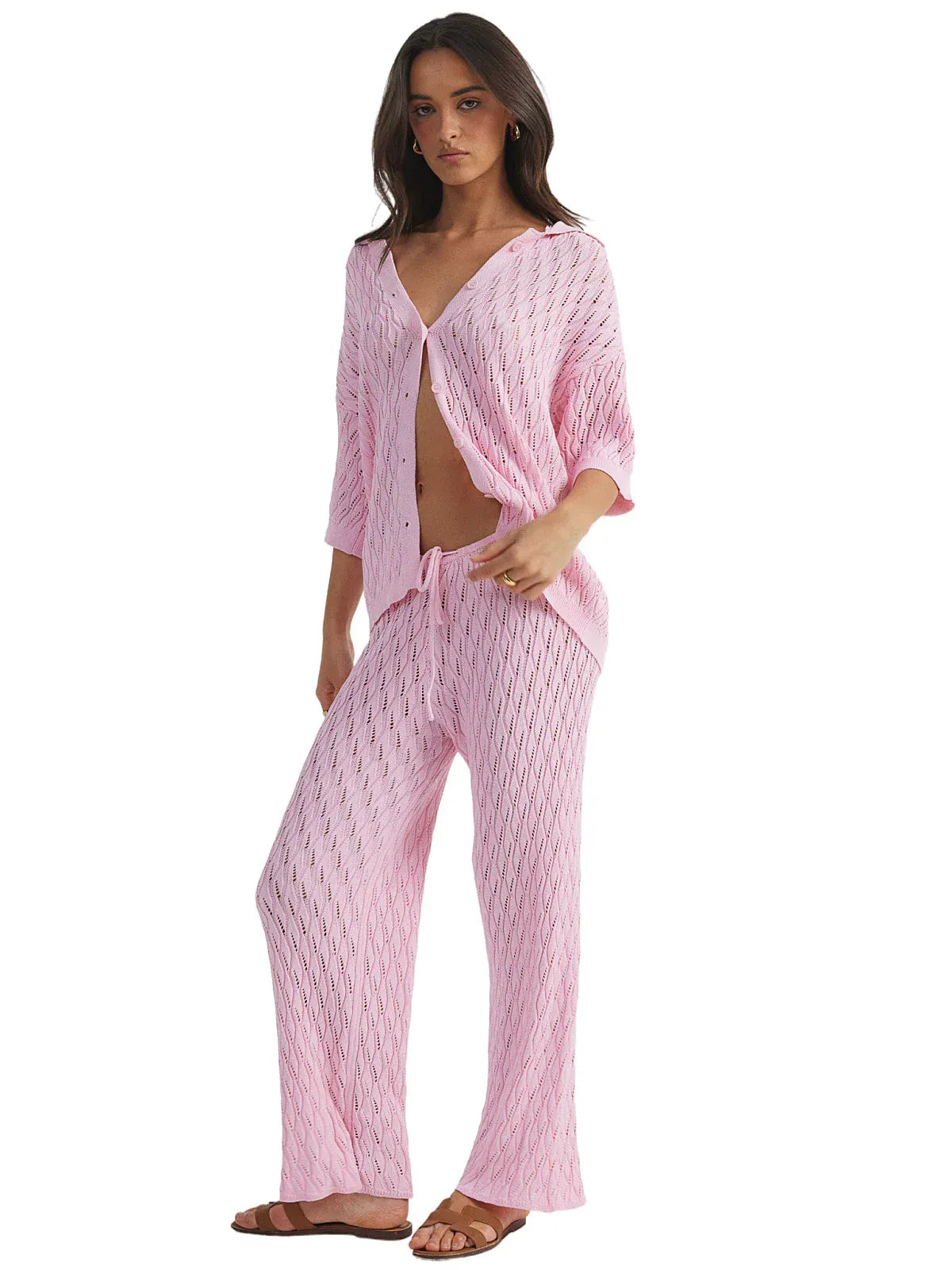 CLAIRE PANT | Pink Crochet