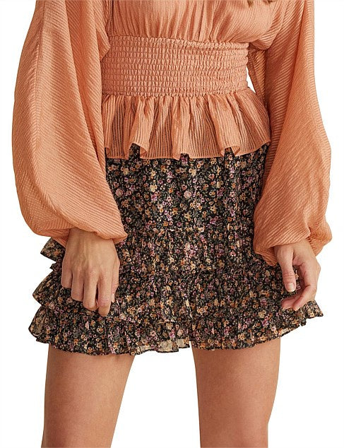 Aria Tiered Midi Skirt - Small