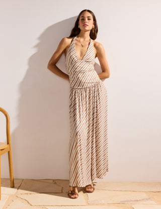 Orielle Halter Mesh Dress