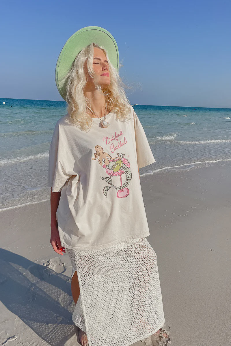 Mermaid Cocktail T-Shirt | Cream