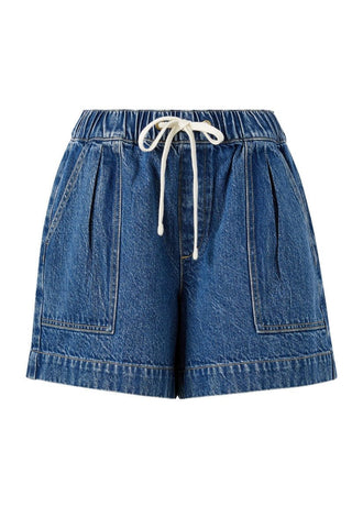 Darcy Relaxed Everyday Short Fresh Indigo, product on white background