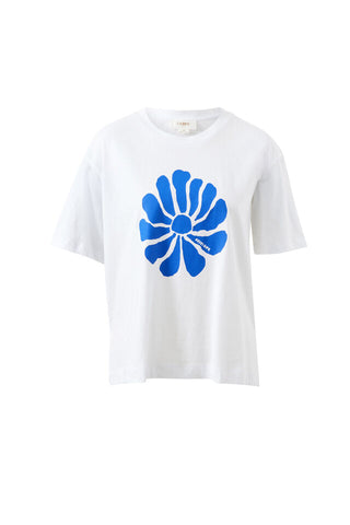 Stevie Slouchy Tee - White/Ceres Flora