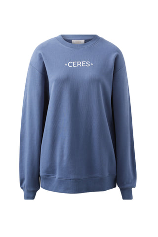 ISLA OVERSIZED SLOUCHY CREW/MOONLIGHT MINI LOGO