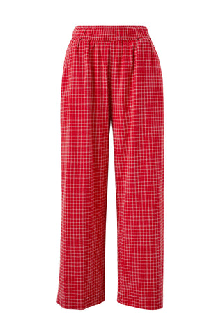 The Lounge classic red white check