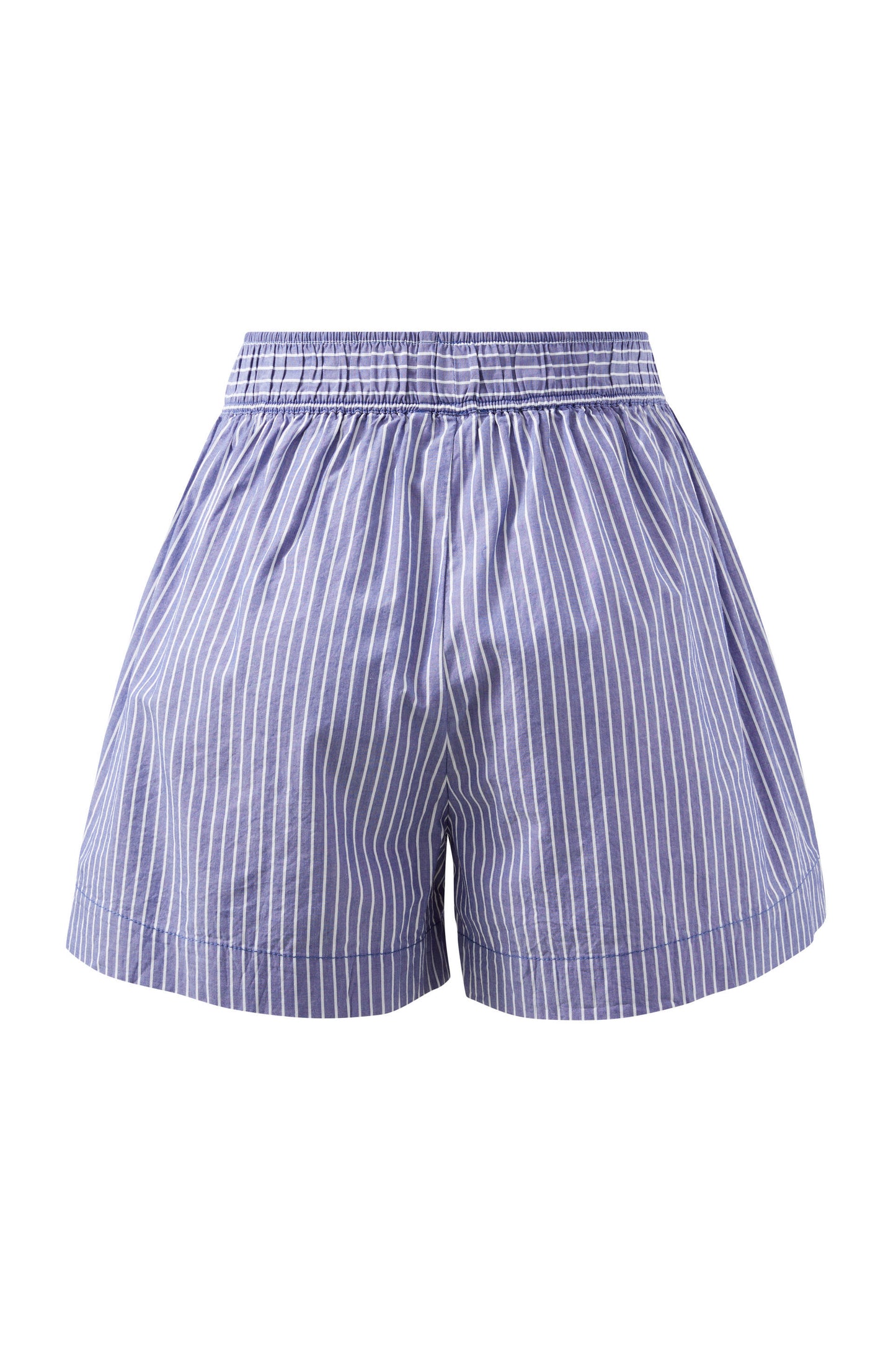MILA SHORT college blue white stripe