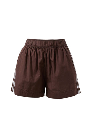 Mila Short - Chocolate Side Stripe