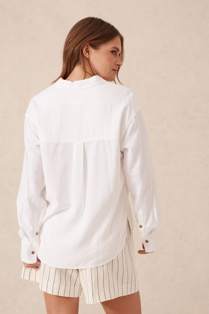 Relaxed Pocket Shirt White