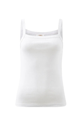 Sophie Rib Singlet - White