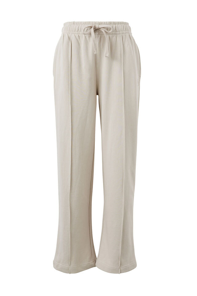 Gracie Relaxed Pin Tuck Trackpant Almond