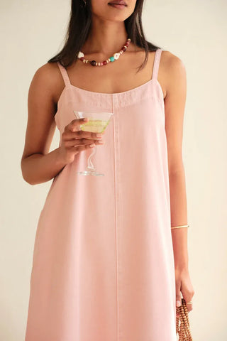 Remy Strappy Midi Dress - Blossom Pink