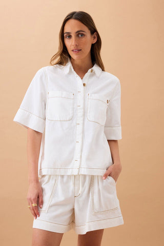 Noa Short Sleeve Shirt | Fresh Ecru