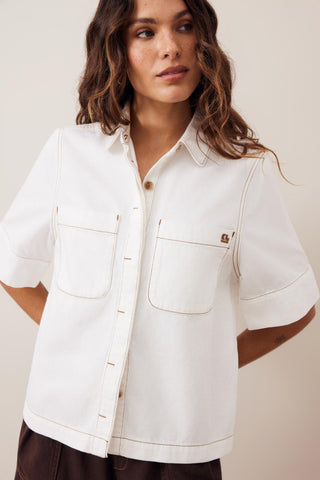 Noa Short Sleeve Shirt - Fresh Ecru