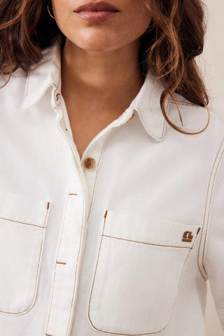Noa Short Sleeve Shirt - Fresh Ecru