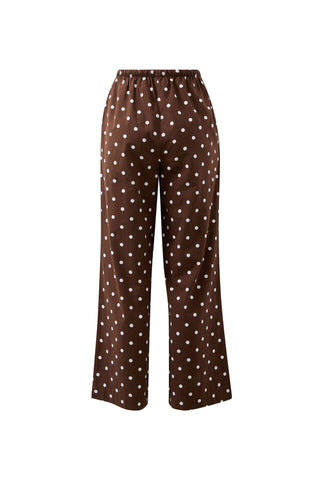 Resort Pant | choc polka dot