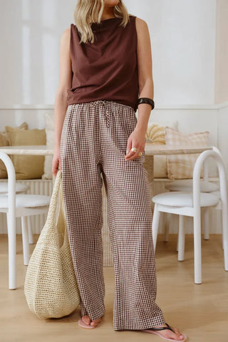 Resort Pant - Chocolate Gingham