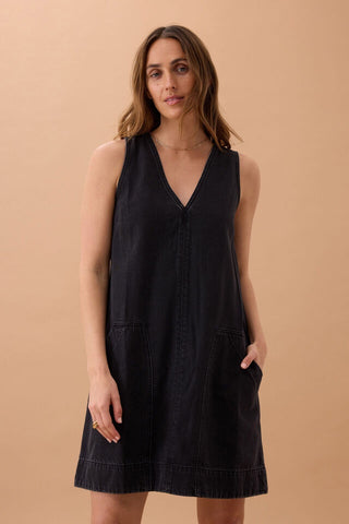 Emme Shift Dress | washed black