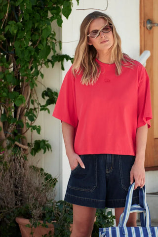 Phoebe Premium Tee - Heritage Red