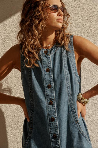 Suki Shift Dress - Fresh Indigo