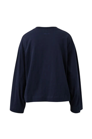 Beau Long Sleeve Slouchy Tee - True Navy