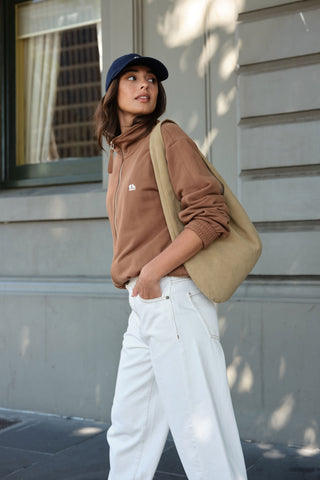Freya Zip Thru Sweat Toffee