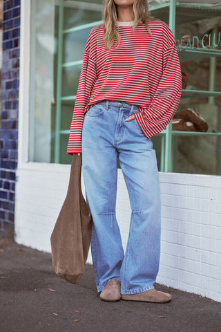 90s Barrel Jean - Vintage Blue
