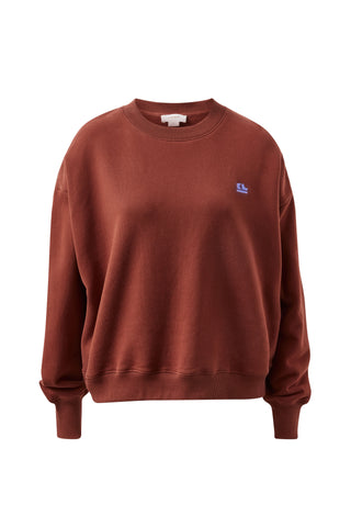 Quinn Slouchy Crew Burnt Toffee