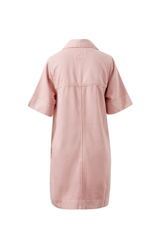 Bonnie Relaxed Shirt Dress - Blossom Pink, detail view