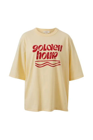 Luna Oversized Tee - Butter/Golden Hour
