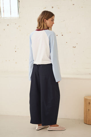 Bella Barrel Pant - True Navy