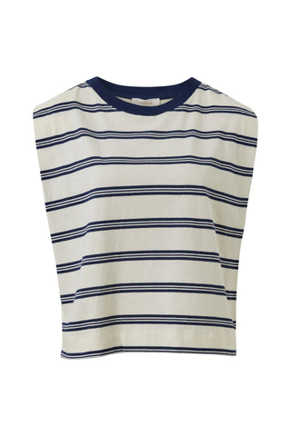 Frankie Tank - Milk/Heritage Navy Stripe