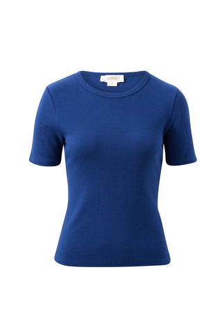 Luella Rib Tee - Prussian Blue