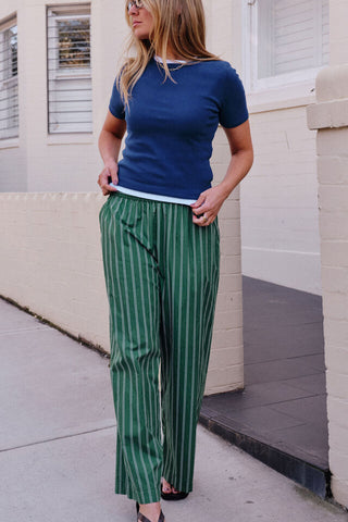 Luella Rib Tee - Prussian Blue