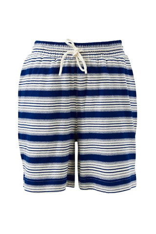 Marlowe Short - Buff/Prussian Blue Stripe