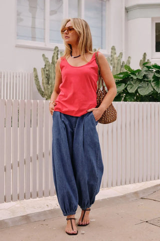 Anika Balloon Pant - True Indigo