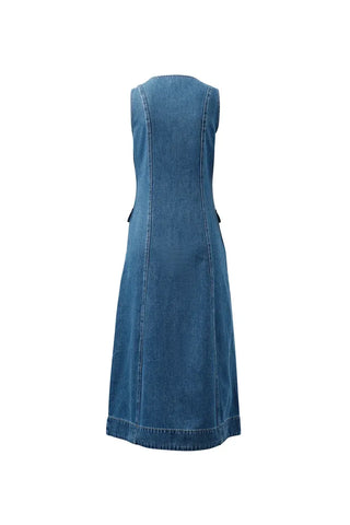 Taylor Denim Midi Dress - Fresh Indigo