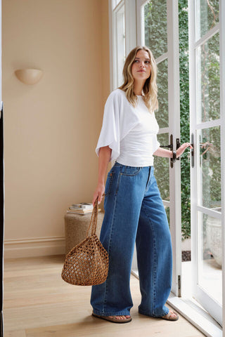 Molly Relaxed Sleeve Top - White