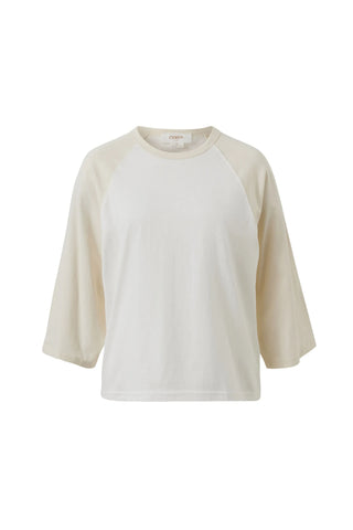 Rileigh Raglan Tee - Warm White/Buff