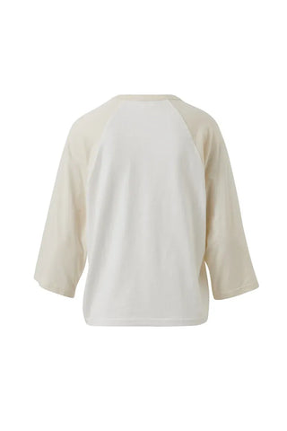 Rileigh Raglan Tee - Warm White/Buff