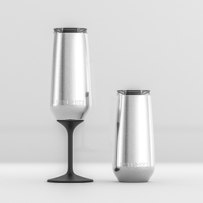 Huski Champagne Flute - Stone Grey