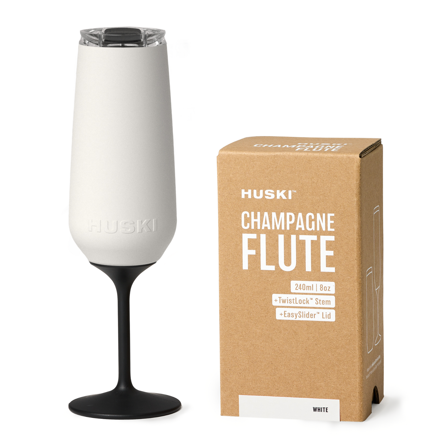 Huski Champagne Flute - White