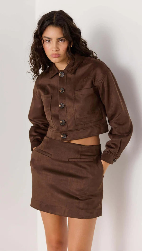 ASTON SUEDE MINI SKIRT
