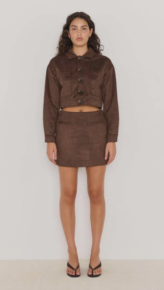 ASTON SUEDE MINI SKIRT