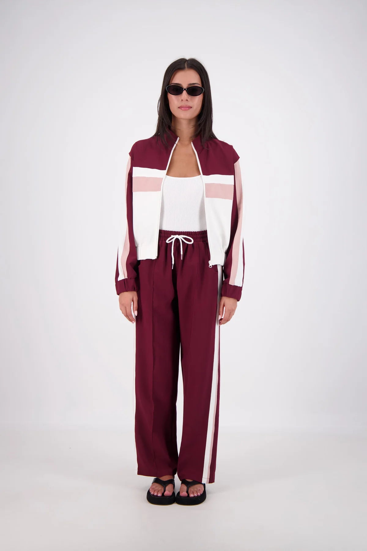 Cassis Funnel Neck Jacket | Plum/Pink