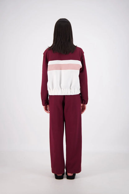 Cassis Funnel Neck Jacket | Plum/Pink