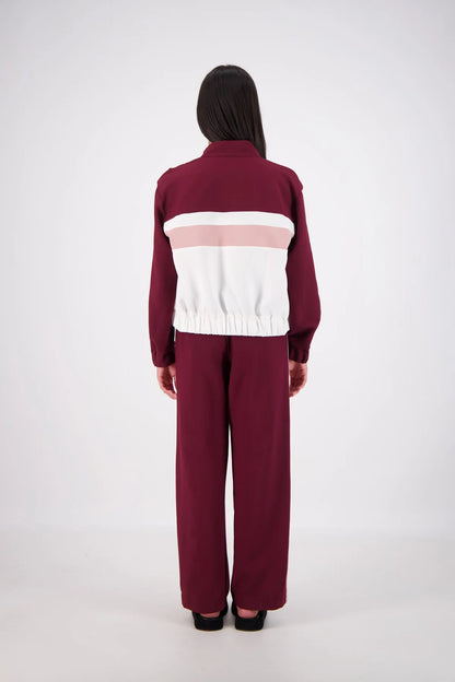 Cassis Funnel Neck Jacket | Plum/Pink