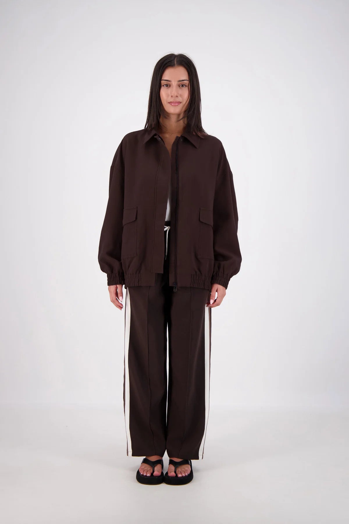 Ischia Bomber Jacket Dark Brown