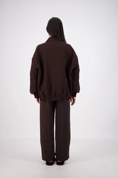 Ischia Bomber Jacket Dark Brown