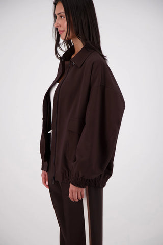 Ischia Bomber Jacket Dark Brown