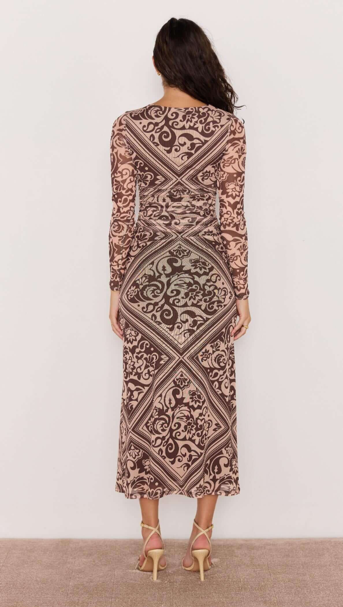 LUMI MESH MIDI DRESS