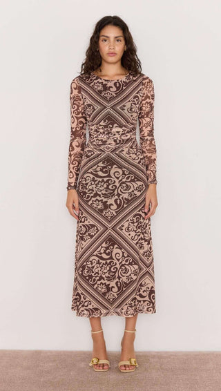 LUMI MESH MIDI DRESS